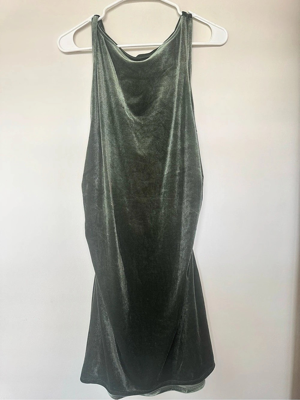 Wild Fable Velvet Midi Dress Deep Green New Years Christmas Holiday Sz L